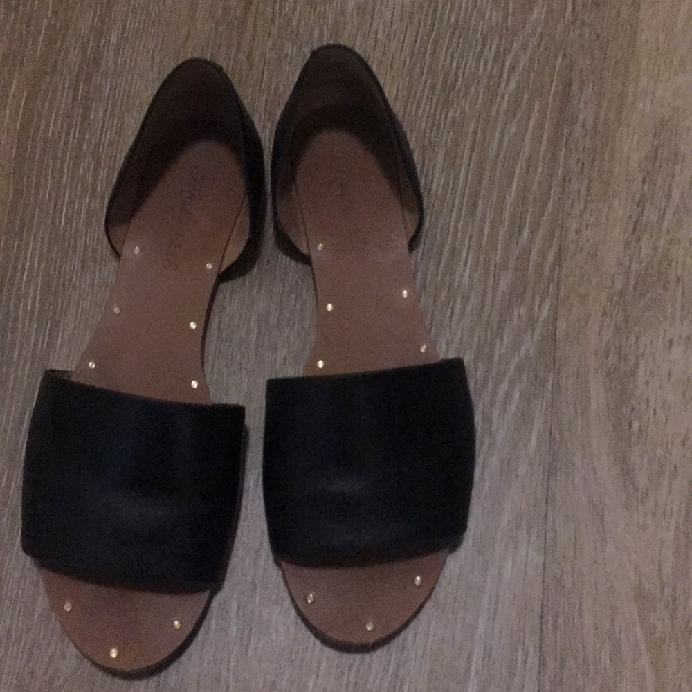 Madewell open toe Dorsay flat